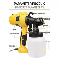 Gambar Lenodi  800ML Alat semprot listrik Electric Spray Alat 400W/Paint semprot Cat Alat Semprot Cat semprot Cat/Alat Semprot Cat Elektrik - Kuning 400W dari LENODI Kab. Tangerang 5 Tokopedia