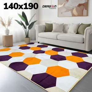 [RED] 140x190 Karpet Lantai Busa Malaysia Lembut, Halus, Anti Slip, Design Modern Minimalis Kembang