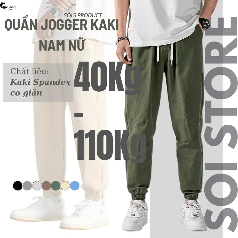 Quần Jogger Nam Nữ Kaki Thun Bigsize 45-115KG Thời Trang Sói Store Menswear Pants 4 Túi