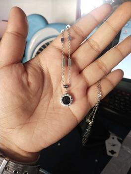 Product Review of Kalung Titanium Liontin Bulat Putih/Hitam Romawi Super Mewah Anti Karat Dan Luntur Emas from i**9 0