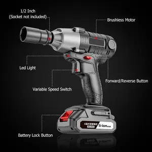 NEW Impact Wrench 21V Baterai Semua motor tembaga Cordless Kunci Impact 520N/M Impak Buka Motor Mesin Bor Untuk Baut Mobil