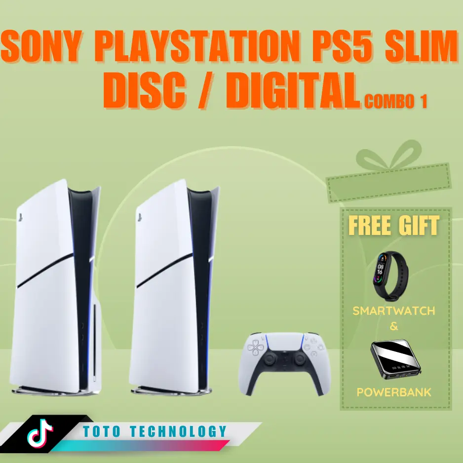 SONY PlayStation 5 Slim Console Disc Version & Digital Version PS5 - Combo 1 | One Year Warranty Japan Set