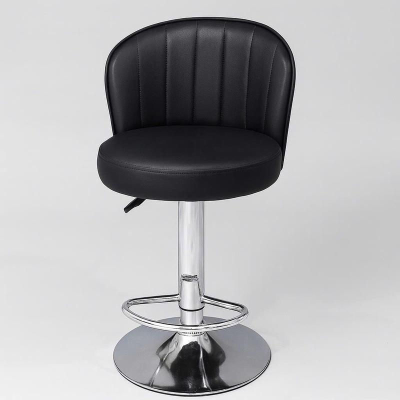 Ghế Quầy BAR Ghế MAKEUP Ghế Trang Điểm Makeup Quầy bar mâm tròn xoay 360 độ và chỉnh cao thấp hàng cao cấp mặt ngồi bằng da lưng tựa êm ái chân inox sáng bóng