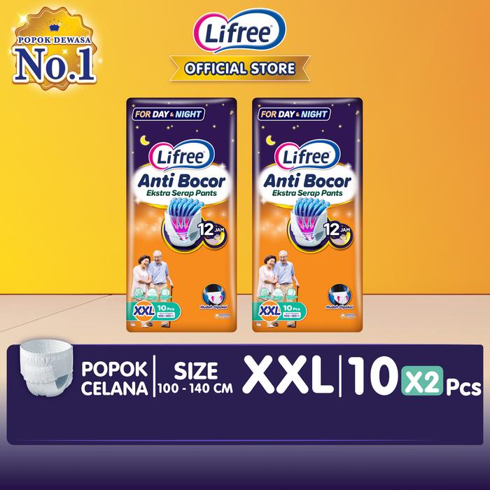 Gambar Lifree Popok Dewasa Celana Ekstra Serap - XXL10 - 2 PACK dari Lifree Official Store Kab. Tangerang Tokopedia