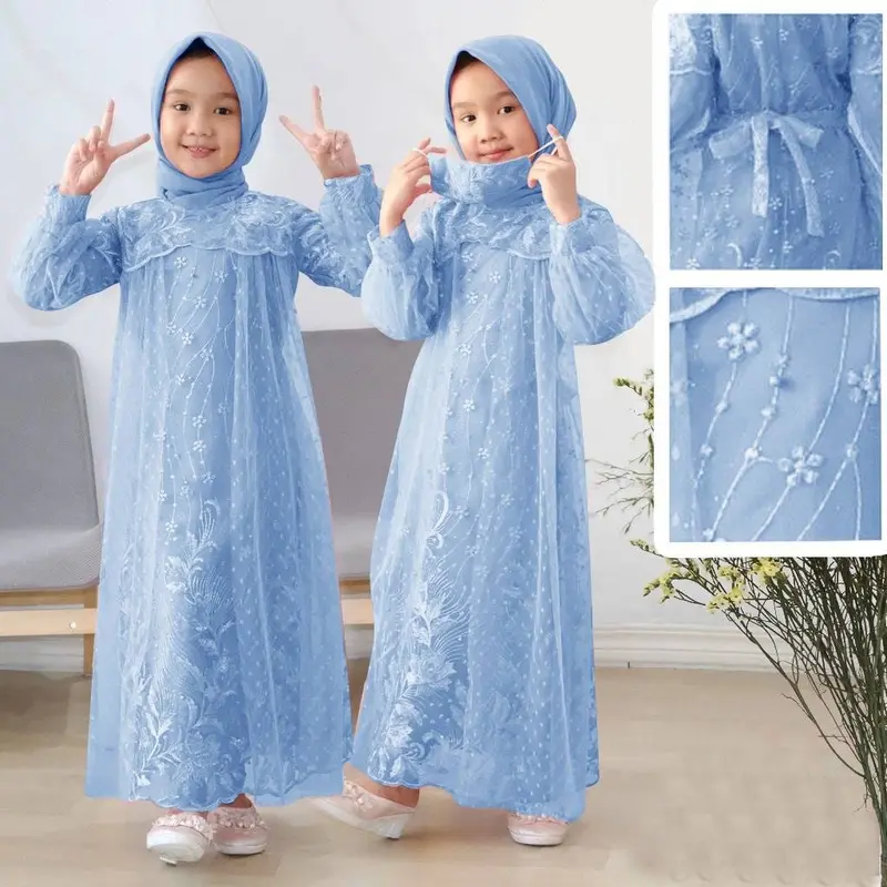 DRES LIANA KID 3-13 TAHUN/GAMIS ANAK TILE MUTIARA REAL PICT FRE MASKER GOOD QUALITY 1