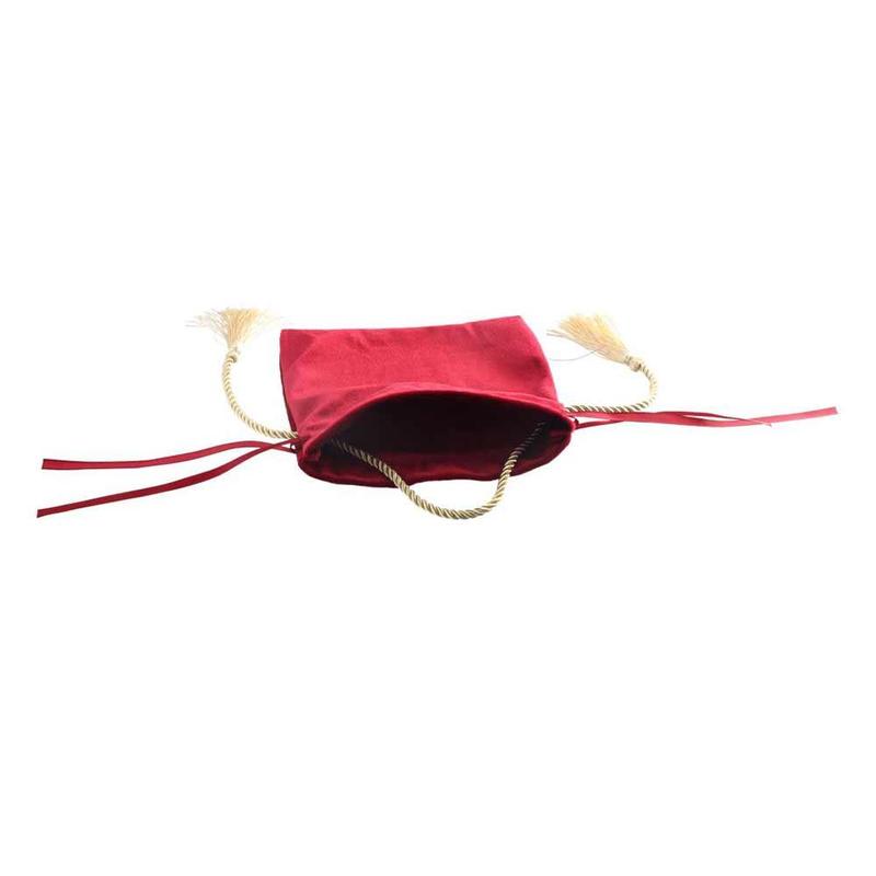 Drawstring Package Bag Velvet Drawstring Candy Bag Non-woven Fabrics With Drawstring and Tassels Flannel Gift Bag Wine Red Exquisite Chinese Traditional Wedding Gift Bag Wedding 6