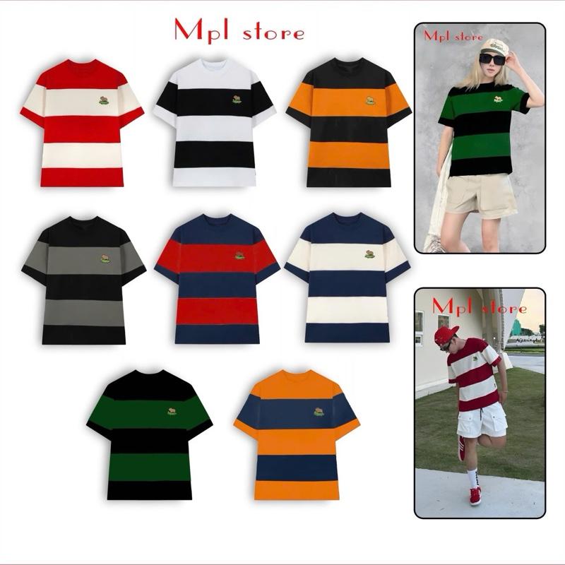 (Sản Phẩm Top ) Áo Thun sọc . Form rộng cho nam nữ . Size 39-75kg Top Women Top Women áo  phông