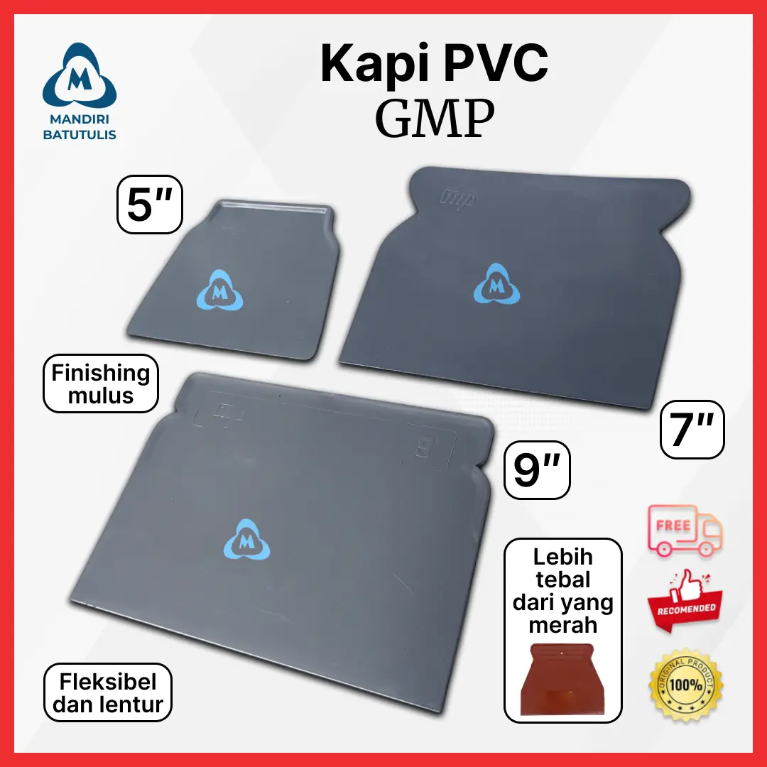 Kape PVC GMP Tebal - Scraper Sekrap Skrap Plastik - Kapi Alat Dempul Perata Tembok Dinding
