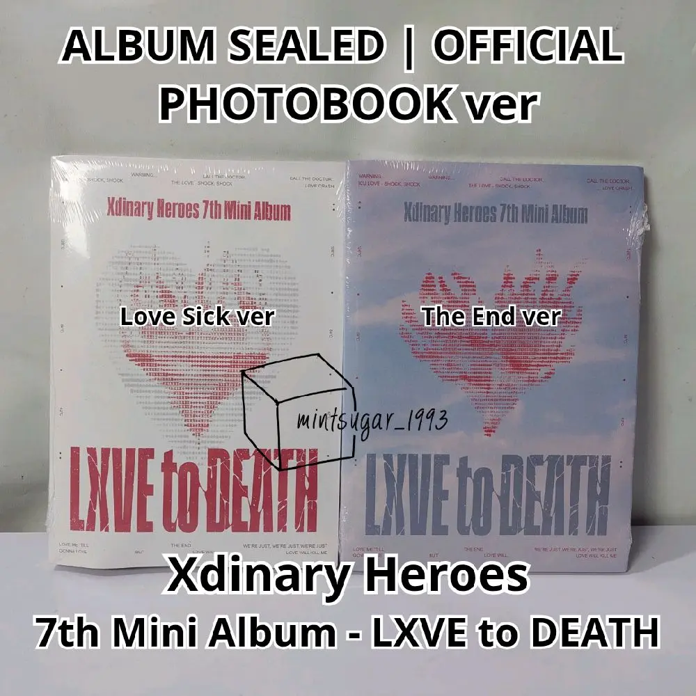 [ READY SEALED ] Xdinary heroes - 7th Mini Album LXVE to DEATH ( Photobook ver. ) ( Love Sick ver | The End ver ) Official Kpop Album New XD XH