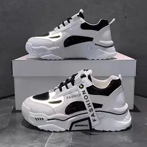 koIi white sepatu wanita sport cewek korean style kekinian kets fashion rubber chunky joging lari shoes for women sapatos casual Import sneakers
