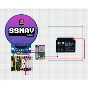MINI NAV V1 TFT (Layar bulat) - Maps, Notif Pesan, Animasi Dasai Mochi, Jam