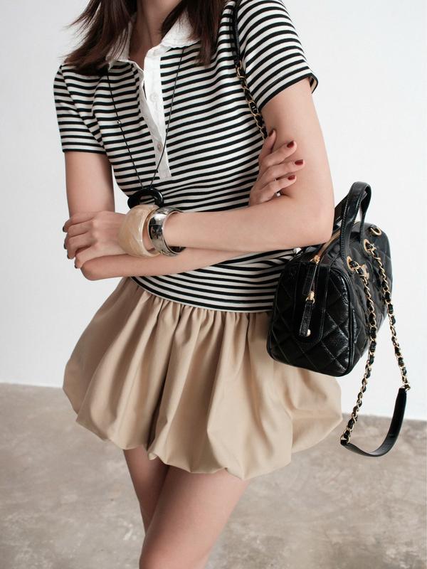 KIDO - Chân váy dáng bí phối thun sau TANNY SKIRT