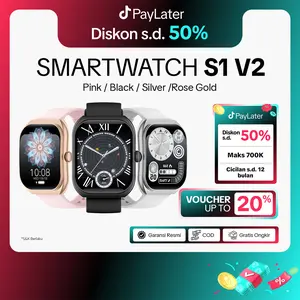 [Exclusive Creator] ADVAN Smartwatch S1 V2 AI Voice Assistant IPS Display 2.01" Touchscreen Waterproof IP68 Bluetooth Call Health Monitoring Jam Tangan Pintar Smartwatch Murah