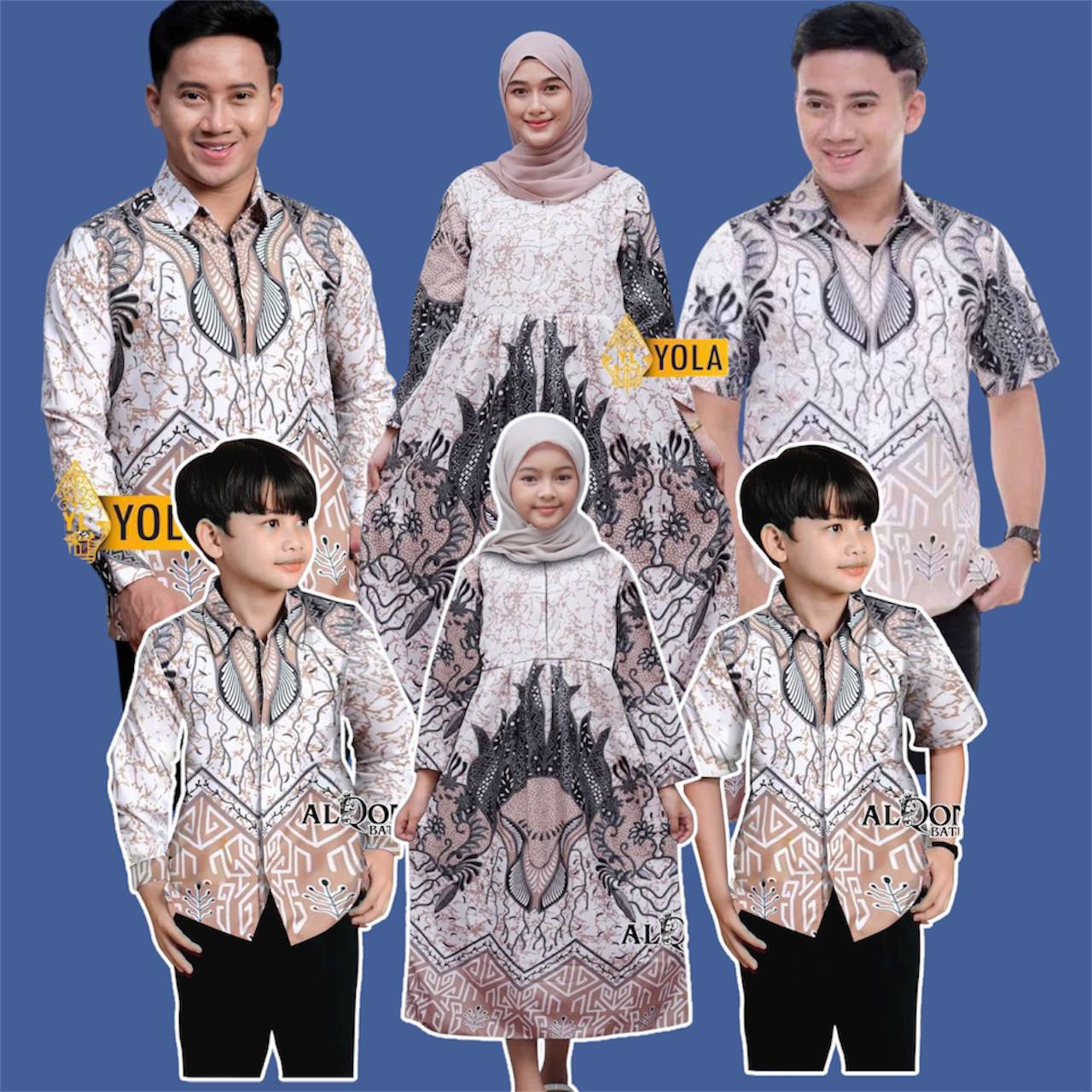 Baju Batik Couple Keluarga Bahan Katun Adem Nyaman untuk Acara Santai Gaya Keluarga Serasi dan Adem