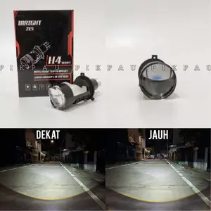 IBRIGHT Lampu Utama H4 ZE5 Projector AC DAN DC High Low Original Full Aluminium Waterproof