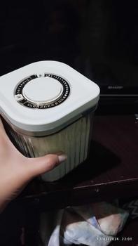 Product Review of Pressed Milk Powder Can Sealed Portable Powder Container Multipurpose  Kitchen Airtight Food Storage Jar Box Snack Fruit Box Transparent Utensils Cover Silicone from r**z 1