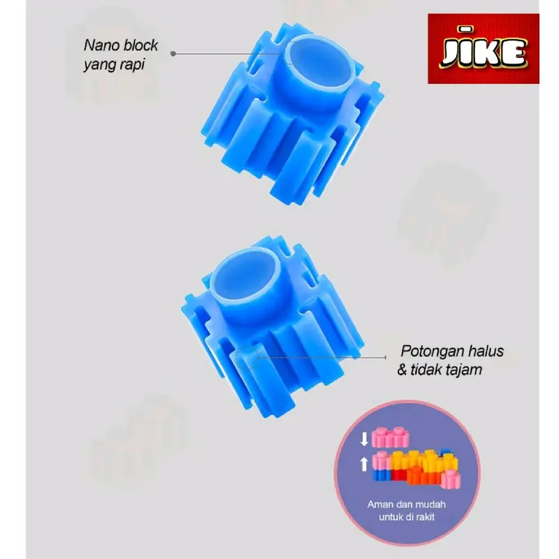 ( JiKE ) Nano Block Lotso Strawberry Mainan Blok Lucu Mainan Disney Toys DIY 3D Puzzle Girl / Paket Kado Bear Plastik Kotak 7