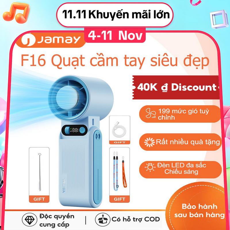   Sản phẩm mới  Quạt cầm tay mini Jamay F16 ngoại hình siêu cao cấp luồng gió siêu lạnh thời lượng pin dài 199 mức điều chỉnh lượng gió nhỏ gọn và tiện lợi hoàn hảo cho thiết bị làm mát của bạn! 