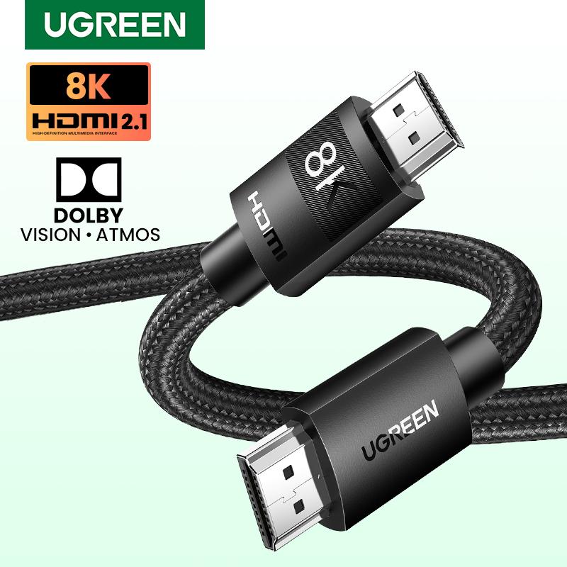 UGREEN Cáp HDMI 2.1, WEB, Tốc độ cực cao, 8K 60Hz, 4K 120Hz, Thích hợp cho Xiaomi Mi Box, PS5, Cáp chia HDMI