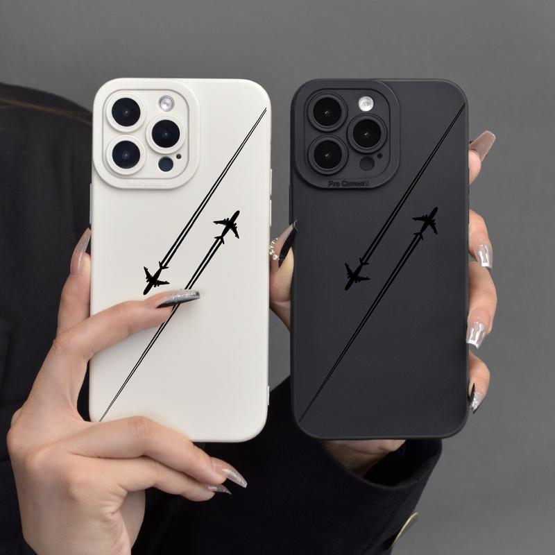 Product Introduction of Ốp Điện Thoại, Họa Tiết Máy Bay, Tương Thích Với iPhone 15 Pro / 14 / 13 / 12 / 11 Pro Max / Xs Max, Chống Sốc, 6 / 7 / 8Plus, Đơn Giản, Xr / X / Xs, Ốp Bảo Vệ, 12 / 13Mini 0