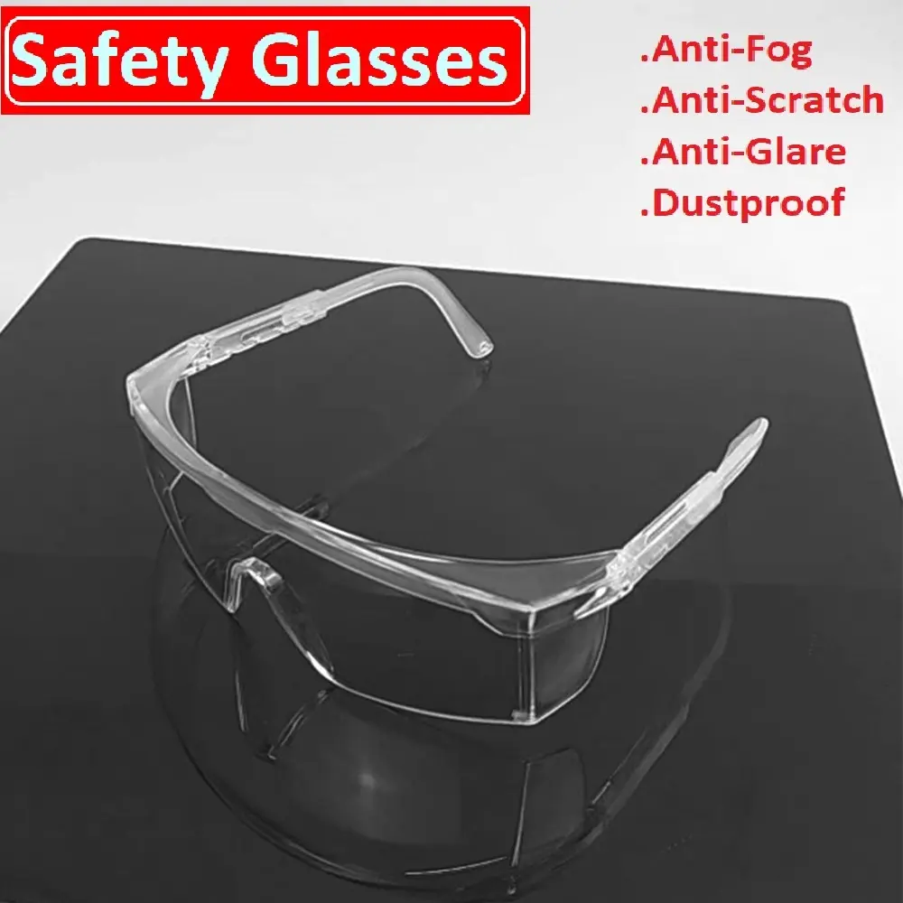 Safety Glasses Clear Work Lab Industrial Goggles Anti-Splash Wind Dust Proof Eyewear Adjustable Leg Glasses UV400 Eye Protection