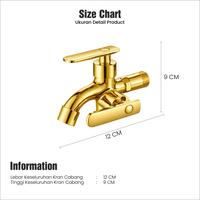 Gambar Kran Air Shower Cabang Kran Stainless Kran Double Engkol JS-69 krant a - EMAS dari homeneeds_NEW Kota Surabaya 4 Tokopedia