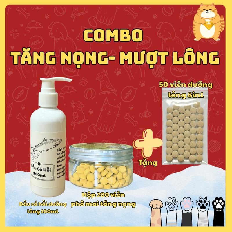   tặng 50 viên dưỡng lông  hộp 200 viên phô mai tăng nọng cheese ball và 1 dầu cá hồi simply 100ml 