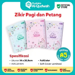 Al Qudwah Buku Amalan Dzikir Pagi Petang Al-Ma'tsurat Ukuran A5 Fullcolor Ayat Quran Pilihan matsurat Terjemahan & Dasar Pendukung