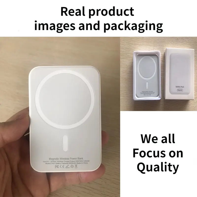 Ngân hàng điện sạc không dây từ tính, ngân hàng điện di động nhỏ, tương thích iPhone 12 13 14 15 Pro Max Mini Plus, pin dự phòng, được gửi đi trong vòng 24 giờ 8