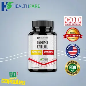 Minyak Krill OMEGA-3 Spesial Ramadan Mendukung kesehatan jantung, otak, dan sendi, meningkatkan daya ingat, 60 kapsul
