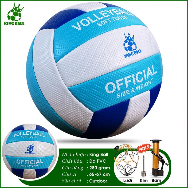 Bóng Chuyền King Ball Chính Hãng Banh Bóng Chuyền Da Giá Rẻ Nam Nữ Trẻ Em Học Sinh Viên Người Lớn