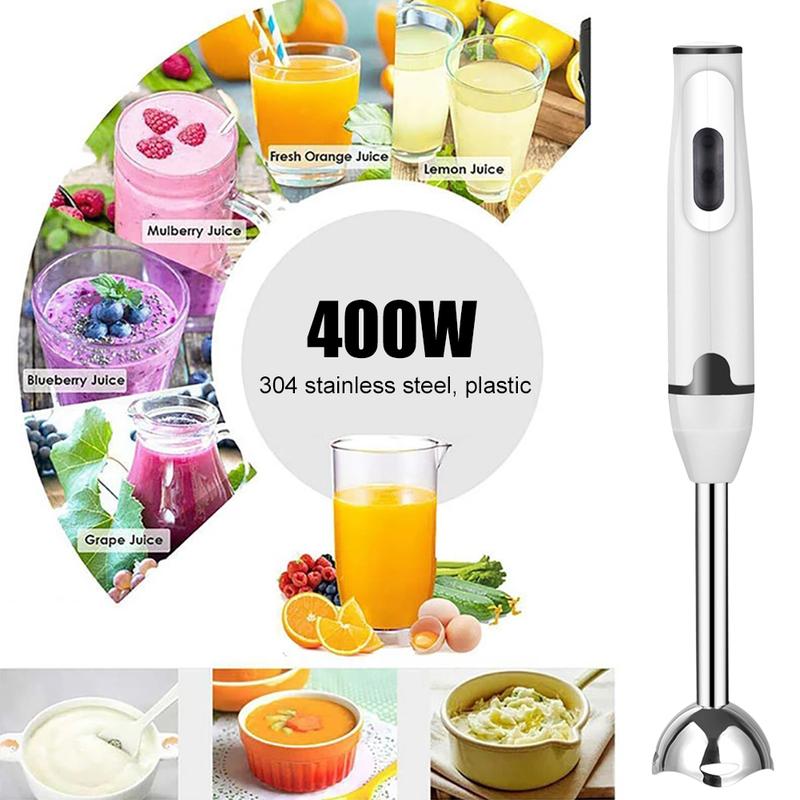 400W Immersion Hand Stick Blender Electric Food Vegetable Grinder Handheld Stick Mixer for Smoothies Sauces Baby Food Soups 2