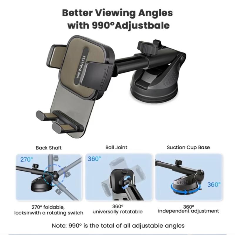 KiiP T01 Car Holder Brown Suction Cup Dashboard Mobil 1