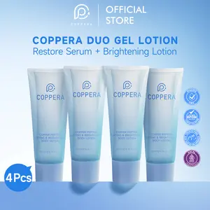 [NEW] COPPERA Copper Peptide Lifting & Whitening Body Duo Gel Lotion Gel Set  Repair soothing Glowing Nourishing body  careracikan Berminyak Biru