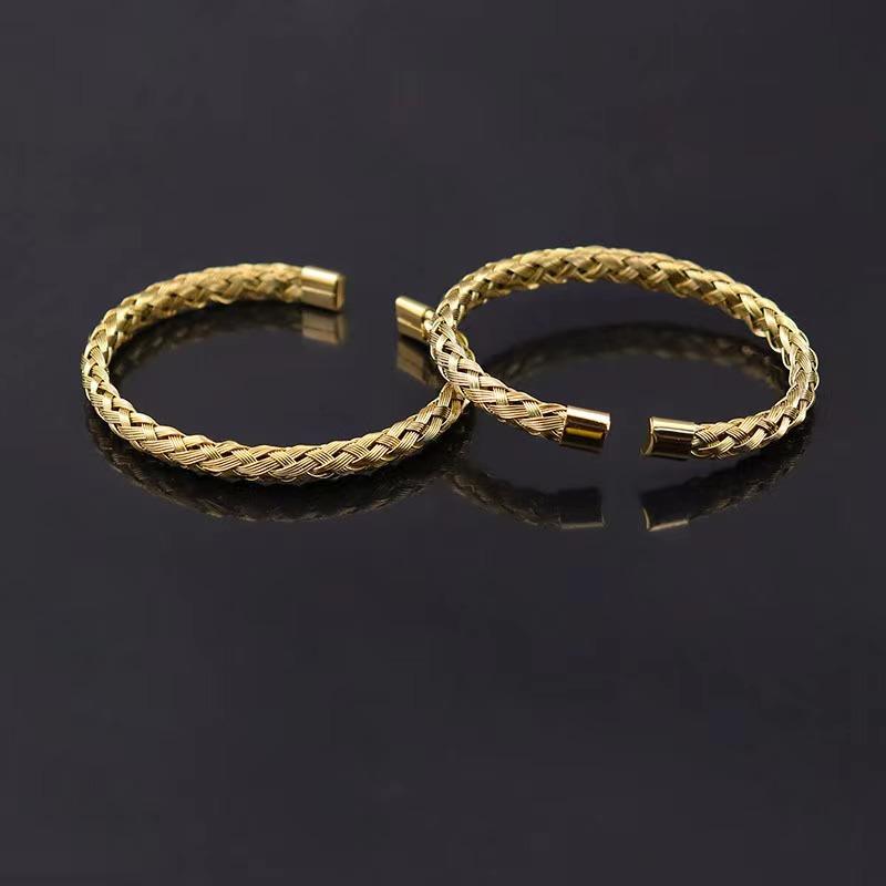 Product Introduction of Gelang Terbuka, Keluli Tahan Karat, Jalinan, untuk Lelaki Titanium Bracelets 7