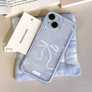 Softcase Bening Pita Bow Knot untuk Oppo A6x A6 A6 PRO A5i A5 5G A5x A3x A3 A5 PRO A60 A16 A18 A17 A54 A78 A38 A53 A57 A58 A92 A72 A52 Reno 12F 7Z 8Z 8T Clear Case Bening Silikon Casing Cover Silicon Handphone Transparan MCB-51