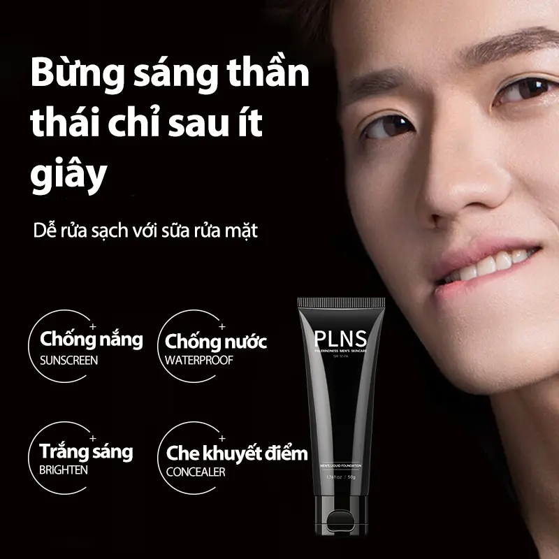 Kem Dưỡng Da Nam PLNS - Nâng Tông Tự Nhiên, Chống Nắng, Chống Nước, 50g [Thanh Toán Khi Nhận Hàng] 0