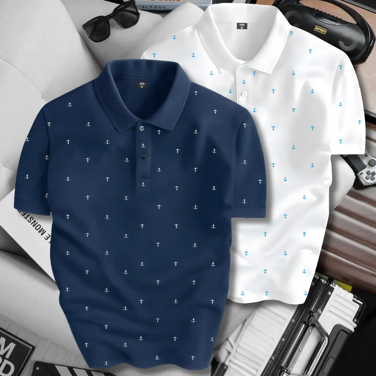 [KÈM QUÀ TẶNG] COMBO Áo Polo Cổ Bẻ MỎ NEO - MONO Vải Thun Cá Sấu Poly - Sang Trọng, Lịch lãm, Thoáng Mát