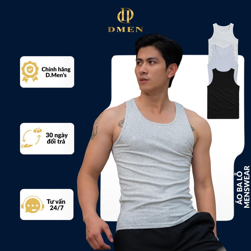 [DMEN] Áo Ba Lỗ Nam Menswear, Chất Liệu Bozip Cotton Thoáng Mát Form Ôm Body BLM
