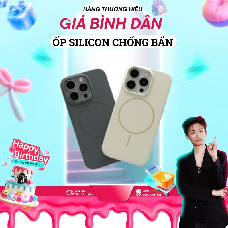 Beizun x Lương Toàn Thắng Ốp Lưng Silicon Mềm Chống Bám Bẩn | Màu Trơn | iPhone 11 - iPhone 17 Promax | Bảo Vệ Chống Sốc Va Đập | Hỗ Trợ sạc Không Dây