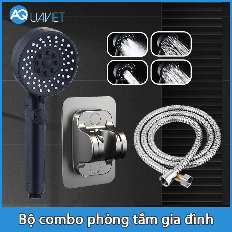  Bộ sen tắm 3 món màu đen — áp lực mạnh tiết kiệm nước dễ lắp đặt kèm dây 1.5m 2m và giá đỡ màu đen bền đẹp. shower vòi sen lọc nước german  showers vòi gội đầu bồn gội 