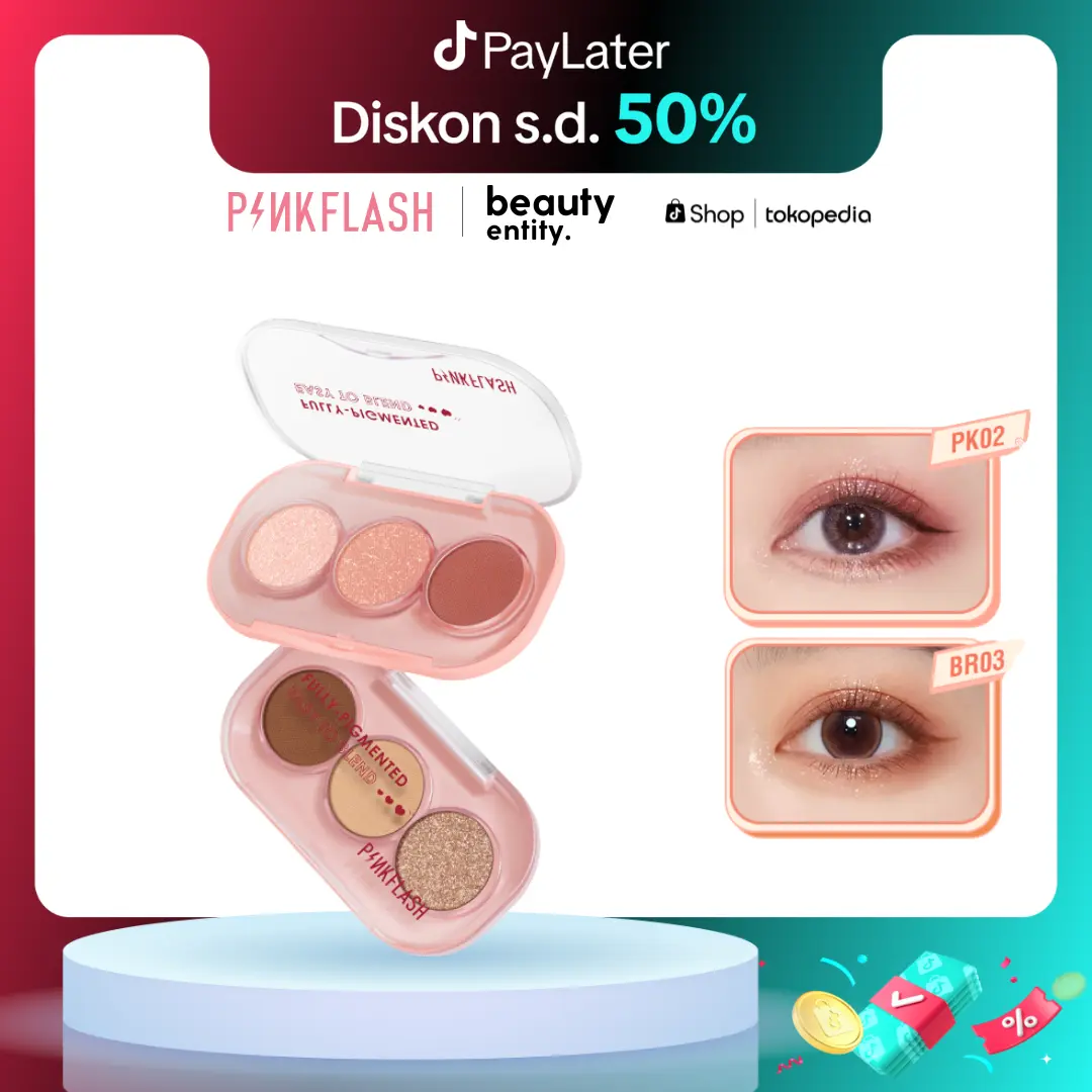 PINKFLASH 3 Shades Eyeshadow Palette Giltter High Pigment Easy To Blend Lasting 11 Eye  Colors E23 Waterproof