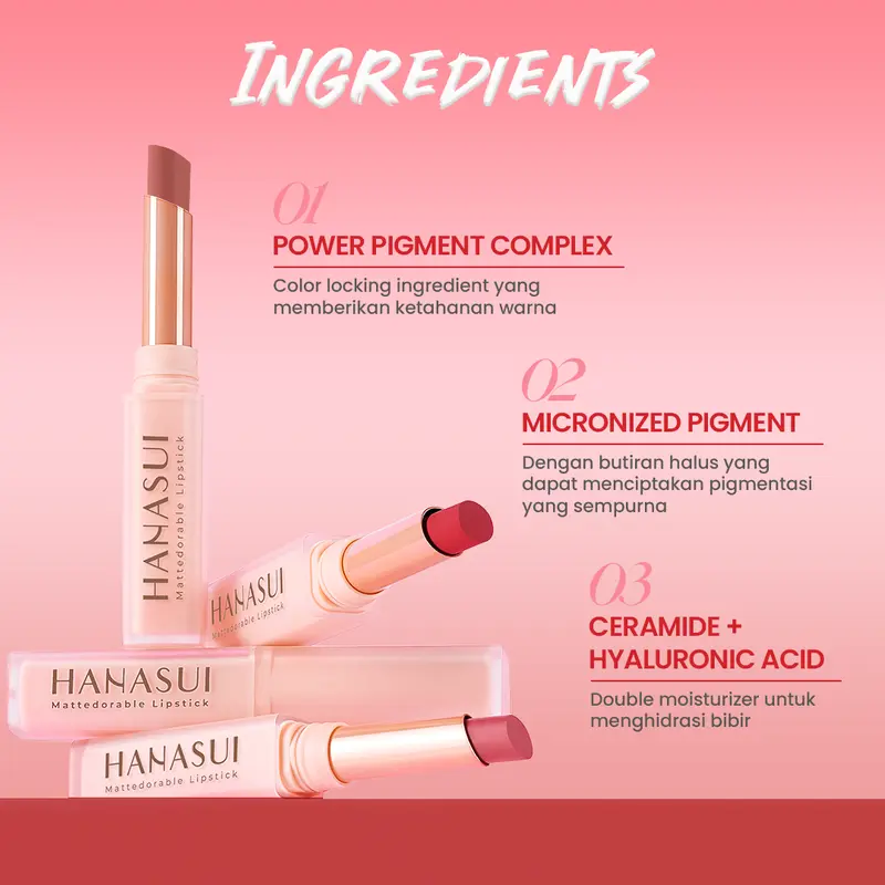 HANASUI MATTEDORABLE LIPSTICK 3