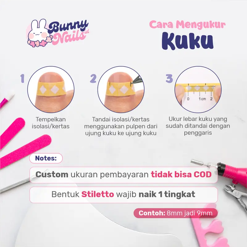 AM25 WEDDING PRESS ON NAILS | BUNNYNAILSID | KUPAL KUKU PALSU Art Nail Art Wedding Wisuda 6