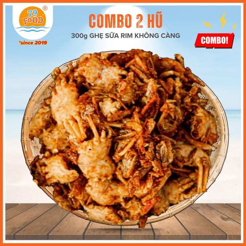    FLASH SALE   Combo 2 Hũ Ghẹ Sữa Rim Giòn Tan  tổng 300g  đặc sản Nha Trang 79Food  - Snack Ăn Vặt Thức Ăn 