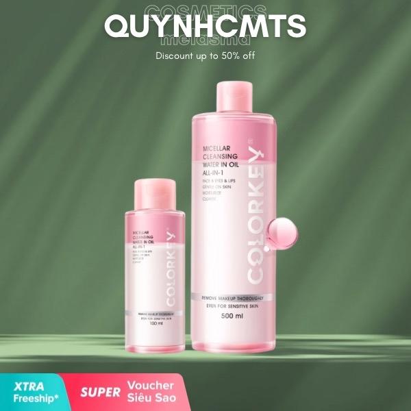 Nước Tẩy Trang Có Dầu COLORKEY Dễ Dàng Tẩy Trang Mọi Lớp Makeup Không Gây Cay Mắt 500ml