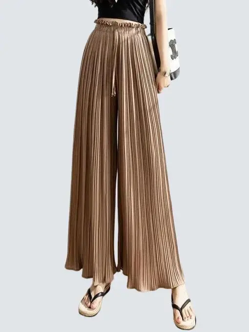 Celana Pensil Plisket BB / Kulot Pensil BB / Pleated Pencil Pants / Pleated Pants midi najwa Wanita Panjang Kancing Hitam Rayon Crinkle celanakulot rok span ombre 2