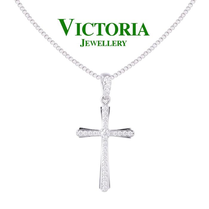 Gambar Liontin Salib Berlian / Cross Pendant VPD636070 Victoria Jewellery dari Victoria Jewellery Online Kota Administrasi Jakarta Selatan Tokopedia