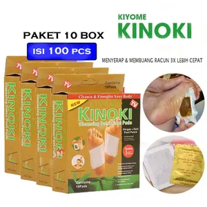 PROMO SUPER 10 Box Kinoki Gold Ginger White Detox Foot Pads Koyo Kaki Kotoran Patch Hand