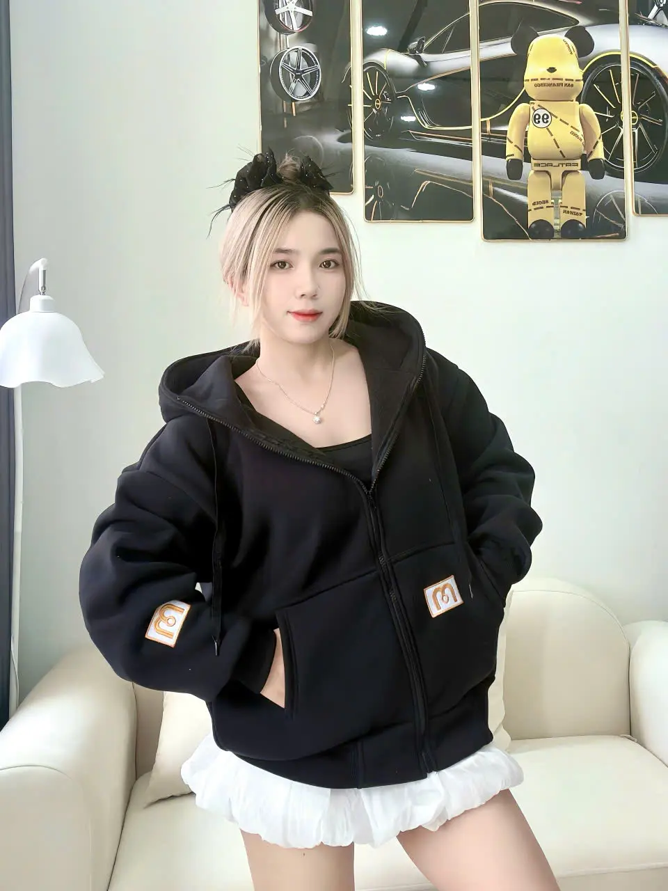 Áo Khoác Nỉ Form Rộng - Áo Khoác Nón To Thêu Hoodie Zíp 4 Túi Unisex SUSUSHOP mã FR 41-FR 46. Nữ Women | BigBuy360 - bigbuy360.vn